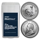 2020 South Africa 1 oz Silver Krugerrand 25-Coin MintDirect® Tube 2020 South Africa 1 oz Silver Krugerrand 25-Coin MintDirect® Tube